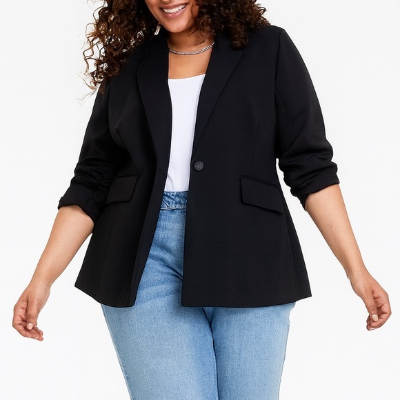 ON 34th Jackets & Blazers - 🆕🖤ON 34th Plus Size Black Ponte Blazer Jacket Women’s 4X Classic Workwear Office